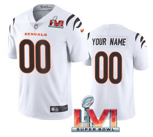 Nike Bengals Customized Men & Women & Youth White 2022 Super Bowl LVI Vapor Limited Jersey,We sell and wholesale Nike Bengals Customized Men & Women & Youth White 2022 Super Bowl LVI Vapor Limited Jersey on line form chian!